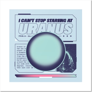 Funny I Can't Stop Staring at Uranus Graphic - Hilarious Cosmic Tee Posters and Art